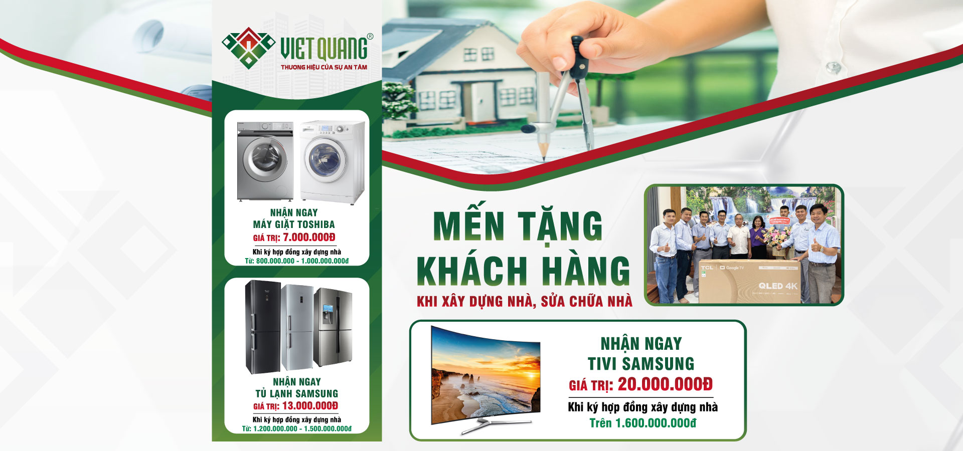 Banner khuyến mãi xây nhà sửa nhà 