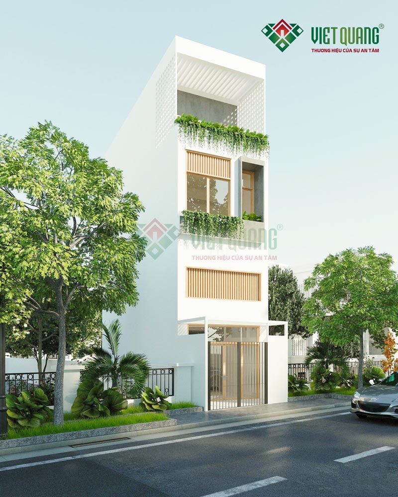 Mẫu thiết kế 1 trệt 1 lửng 2 lầu diện tích 3.7×12 