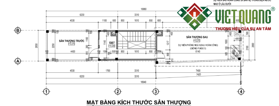 Bố trí mặt bằng công năng sân thượng