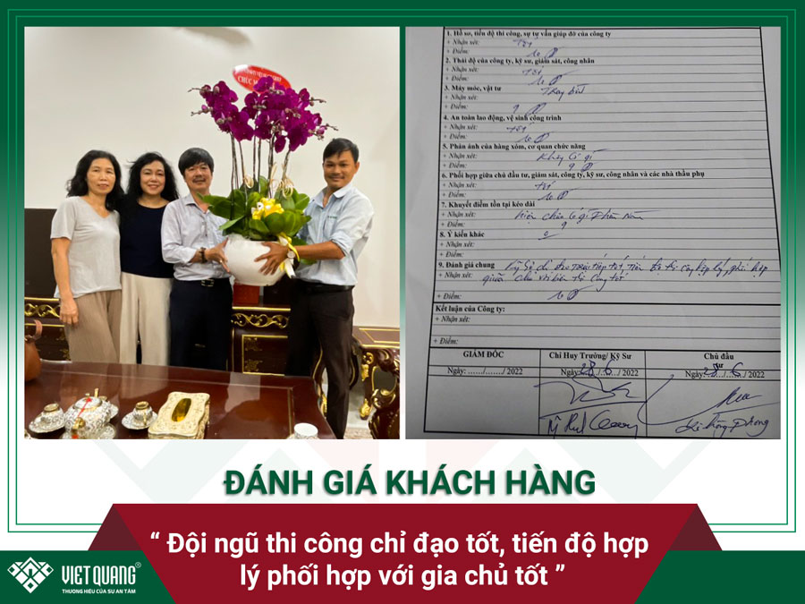 Đánh giá của anh Phong về đội ngũ Việt Quang Group khi nhận bàn giao nhà phố 3 tầng ở Quận Bình Thạnh