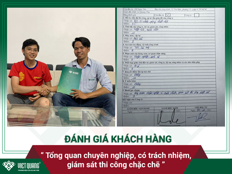 Đánh giá của anh Lâm về quá trình sửa chữa nhà của Việt Quang Group cho gia đình anh ở Quận 12