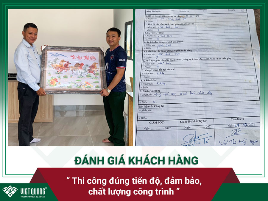 Đánh giá của vợ chồng chị Uyên về quá trình sửa chữa nhà của Việt Quang Group cho gia đình chị ở Huyện Củ Chi