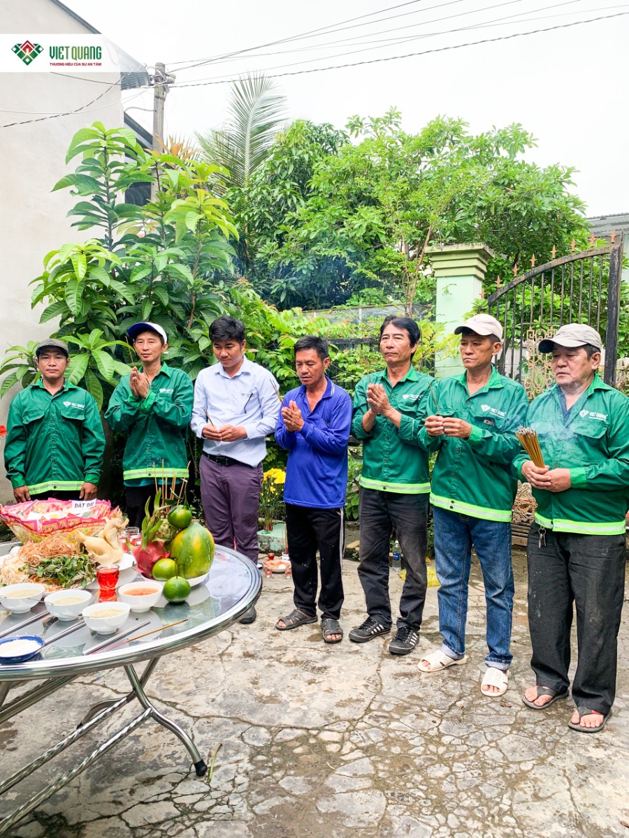 Cúng động thổ thi công xây trọn gói nhà cấp 4 Chị Thanh Ở Huyện Nhà Bè
