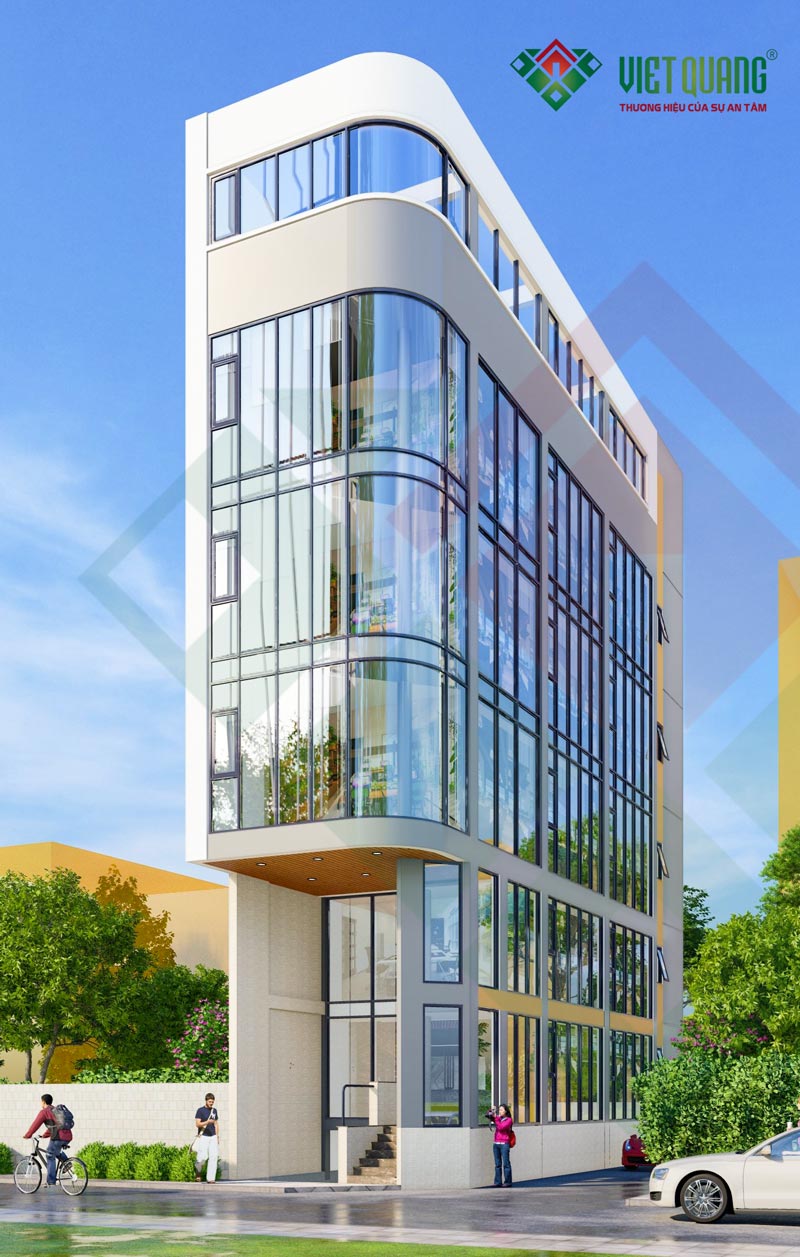 Phối cảnh 3D dự án công trình 1 tầng hầm 6 tầng nổi nhà anh Bằng tại Quận Tân Bình