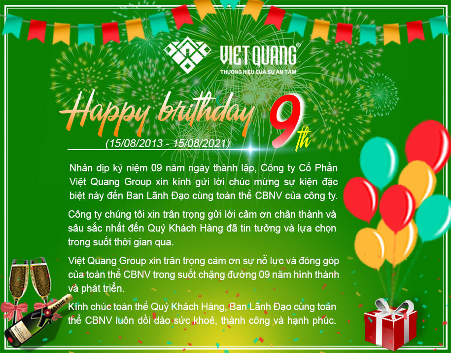 Kỷ niệm 09 năm ngày thành lập Việt Quang Group
