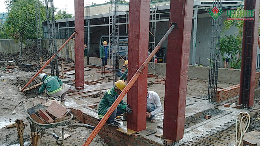 Khởi công xây dựng nhà biệt thự phố 2 tầng tại Bình Chánh