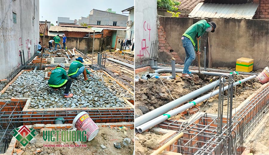 Khởi công xây dựng nhà phố 4 tầng 4.2x16m tại Bình Dương