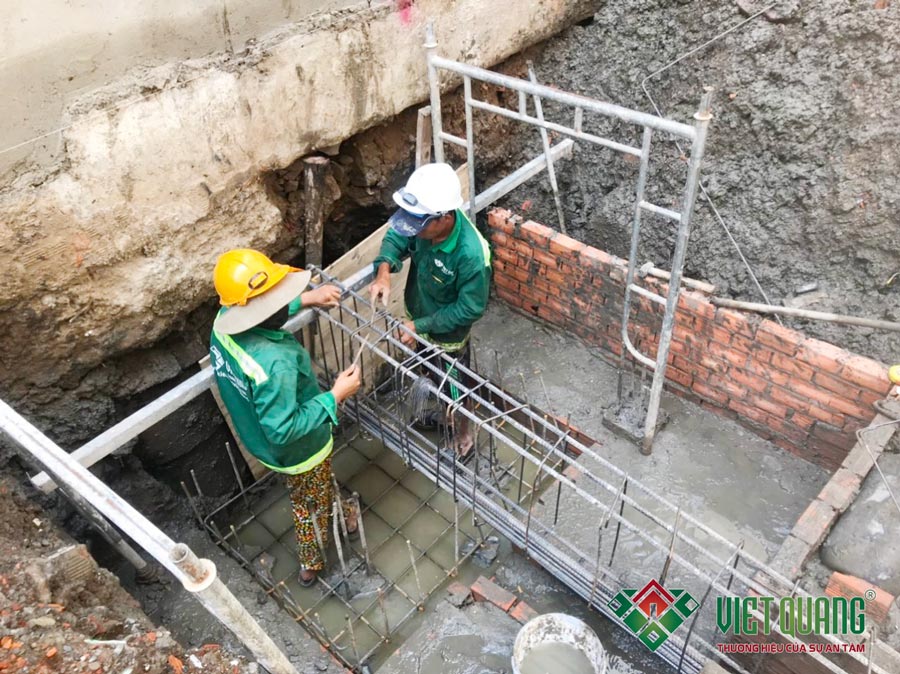Khởi công xây dựng nhà phố 6 tầng 4x20m tại quận 7 của gia đình anh Minh