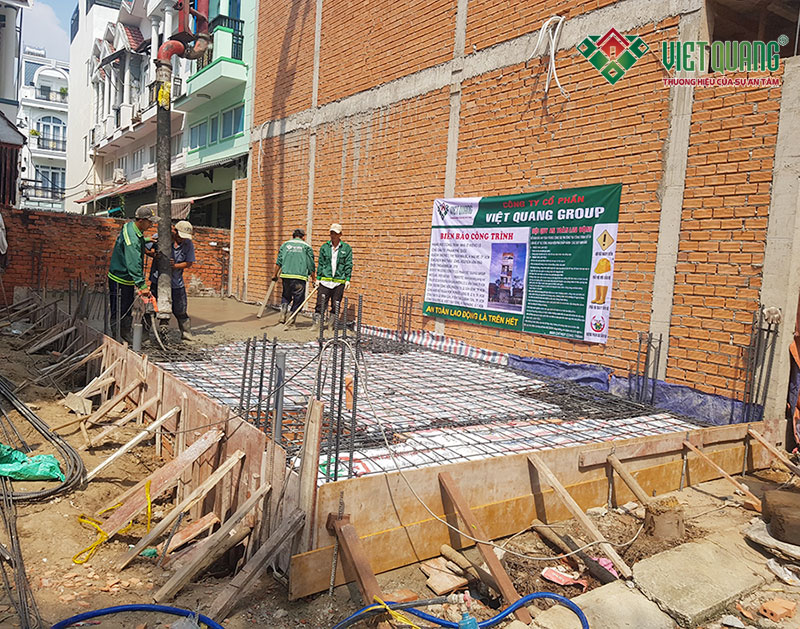 Khởi công xây dựng nhà phần thô 4 tầng 4x12m tại Nhà Bè