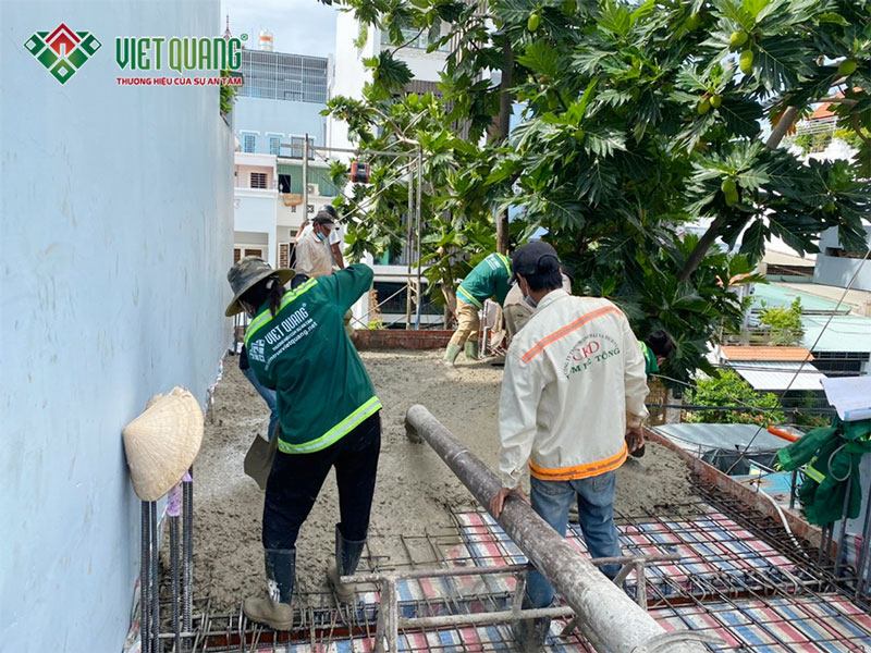Khởi công xây dựng nhà phố 5 tầng chị Anh quận Tân Phú 