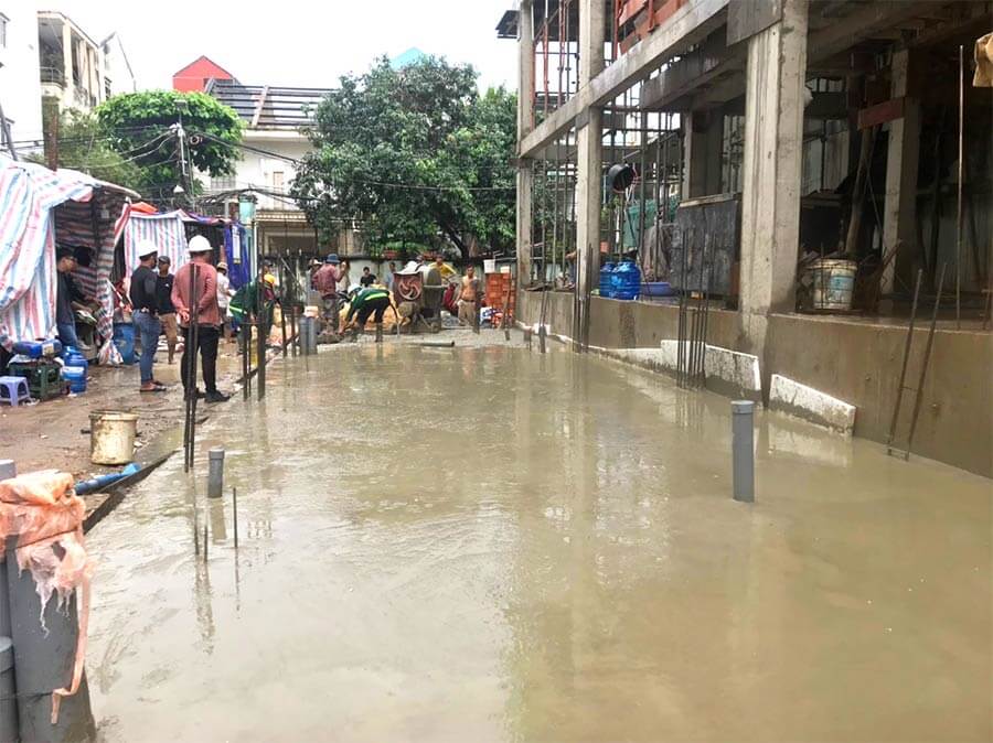 Khởi công xây dựng nhà phố 6 tầng anh Nhân quận Bình Thạnh 