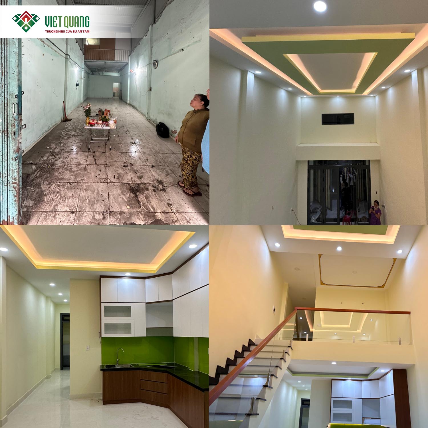 Bàn giao sửa chữa ngôi nhà thông suốt 1 Trệt 1 lửng Diện tích 4x17m của Anh Trung Quận Bình Tân