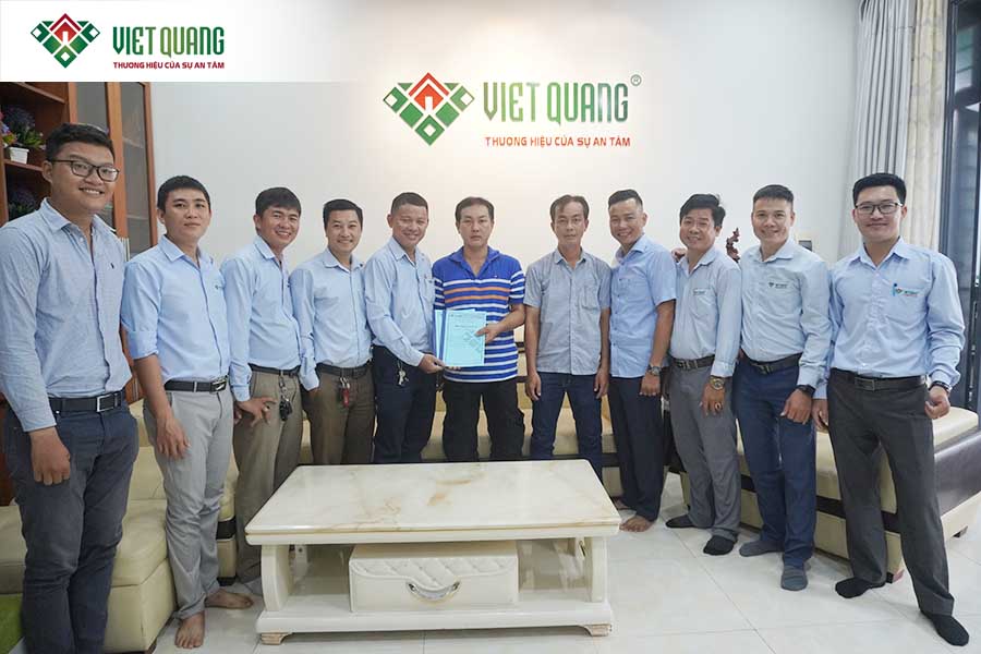 Ký hợp đồng xây nhà trọn gói 1 Trệt 2 Lầu Mái nhà Anh Trí ở Quận 6 