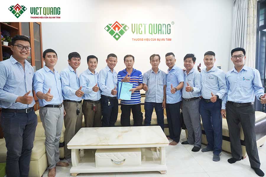 Ký hợp đồng xây nhà trọn gói 1 Trệt 2 Lầu Mái nhà Anh Trí ở Quận 6