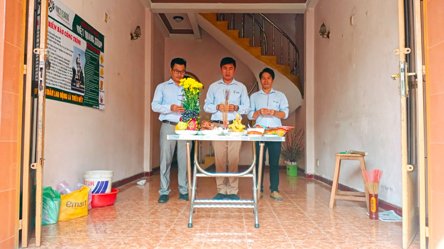 Khởi công sửa chữa nâng tầng nhà Cô Hương ở Quận Gò Vấp