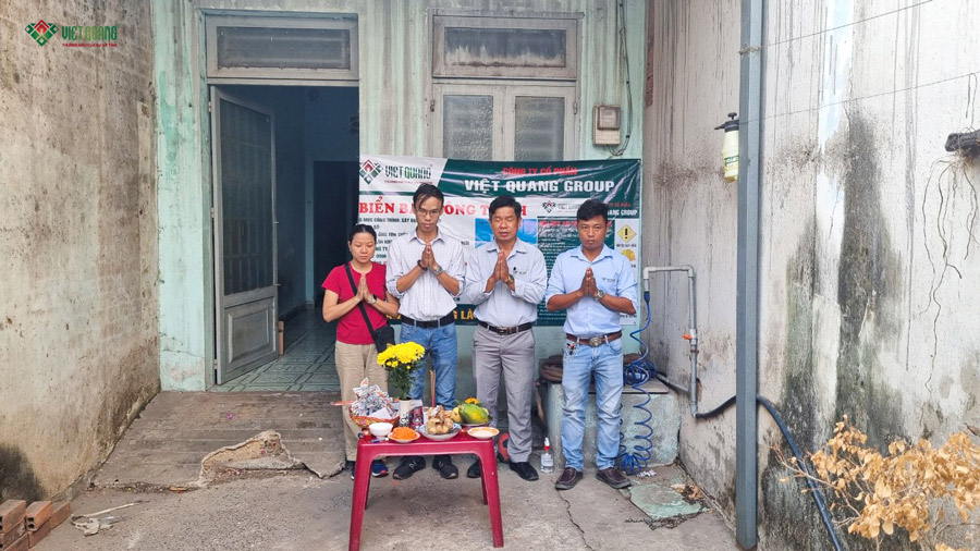 Khởi công xây dựng nhà phố 2 tầng sân thượng nhà Anh Duy ngụ ở Quận 12