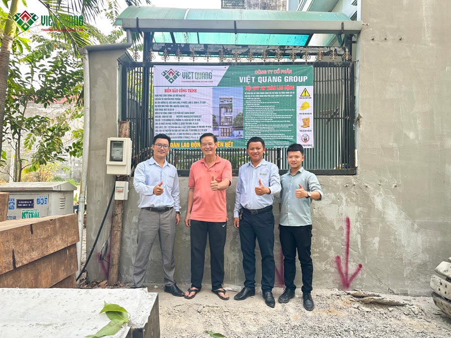 Khởi công xây dựng nhà phố 3 tầng sân thượng có giàn phẹt nhà Anh Phượng ở TP. Thủ Đức 