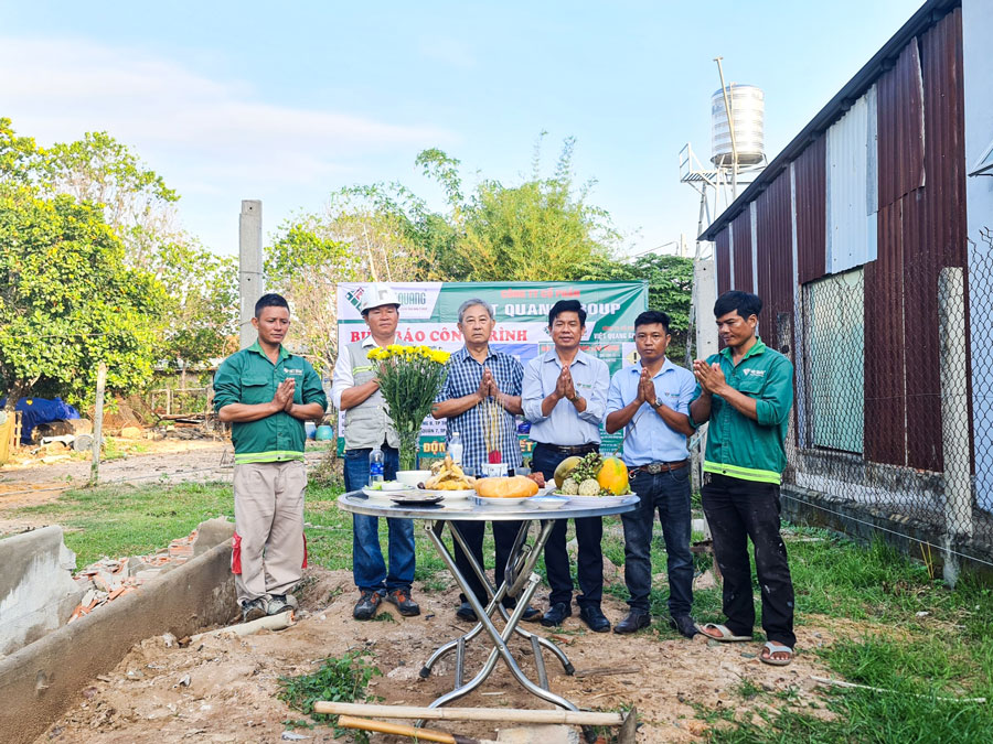 Việt Quang Group khởi công xây dựng nhà phố 3 tầng diện tích 5x19m nhà chú Đức ở Huyện Củ Chi