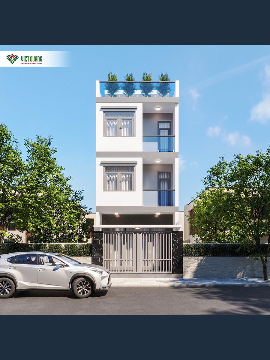 Mẫu thiết kế nhà 1 Trệt 2 Lầu Sân Thượng và Tum Thang Diện tích 5x14m Chị Lý Quận 12