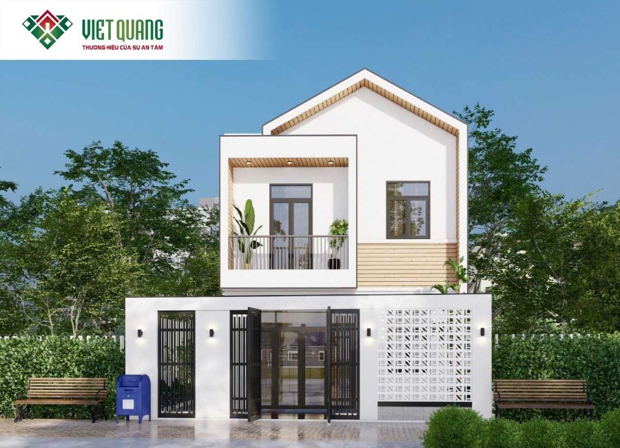 Mẫu thiết kế nhà phố 2 tầng Diện tích 6,5x11m nhà Chị Gái ở Huyện Hóc Môn