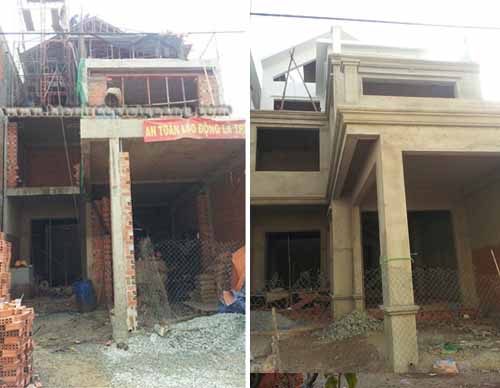 Xây nhà biệt thự nhà anh Hướng, Bình Tân, Tp hcm 