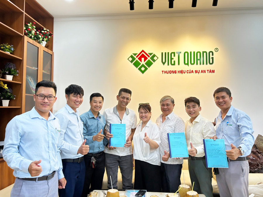 Ký hợp đồng xây nhà 4 tầng gác lửng Anh Hùng ở Quận 12 