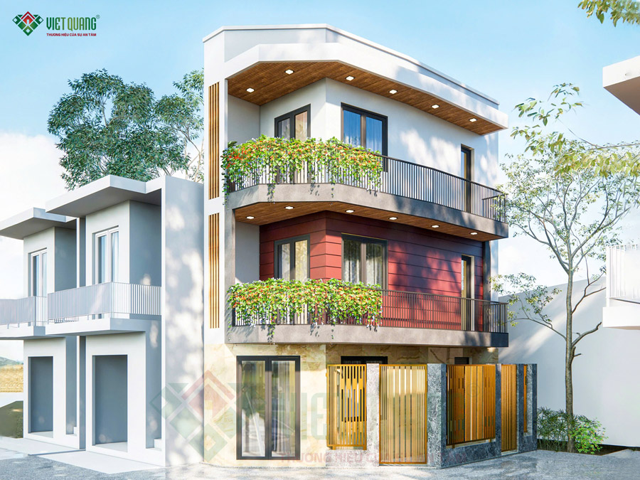 [Đang thi công] Xây nhà lô góc 2 mặt tiền 3 tầng Chị Lang ở Quận 10 