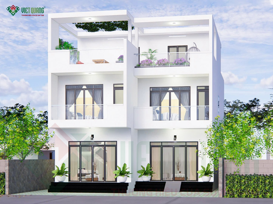 [Đang thi công] Xây nhà liền kề 3 tầng 5x14m Cô Thông ở huyện Hóc Môn 