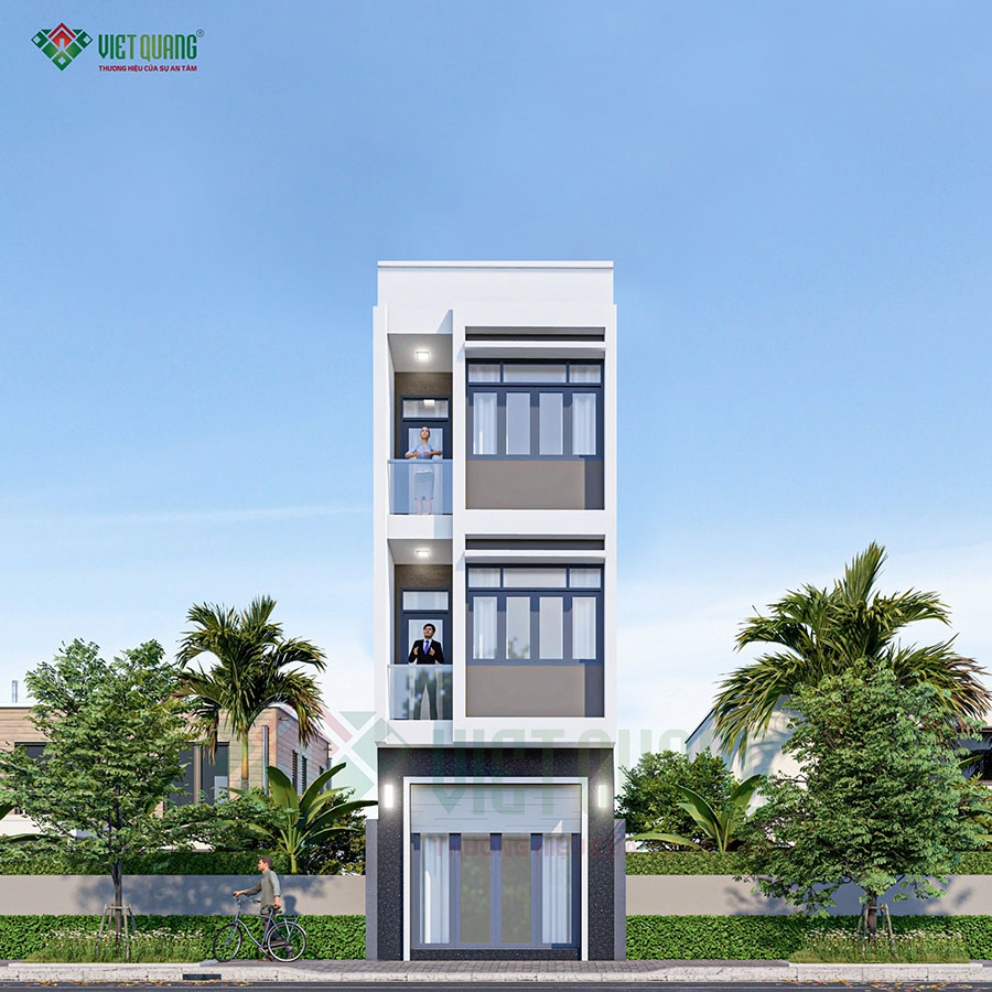 Mẫu thiết kế nhà phố 1 trệt 2 lầu nhà chị Yến Quận Bình Thạnh