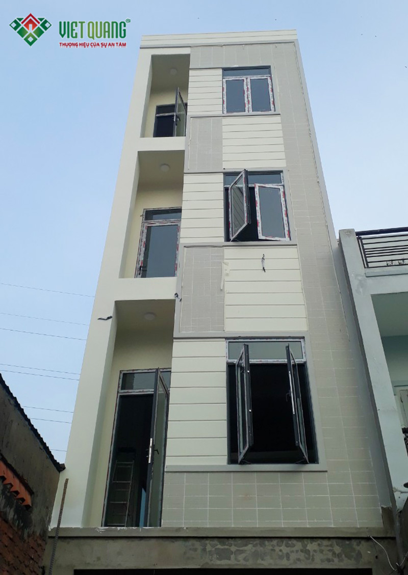 Xây nhà phố 4 tầng để ở kết hợp cho thuê chị Trang quận 9 