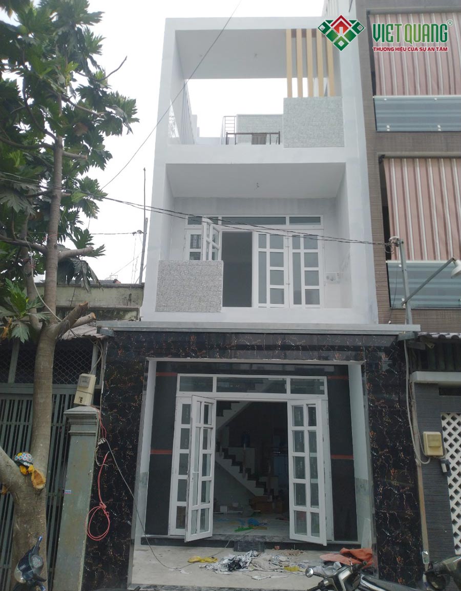 Xây nhà phố 3 tầng trọn gói 4×14.5m nhà anh Tuấn quận Bình Tân