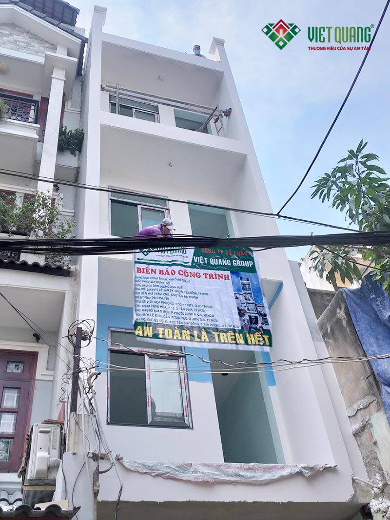 Xây nhà trọn gói 4 tầng 3.5x12m – Nhà anh Quế tại quận Tân Bình
