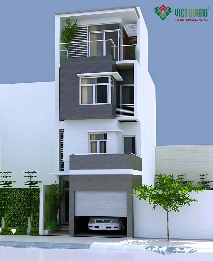 Mẫu nhà phố 4 tầng hiện đại sang trọng 