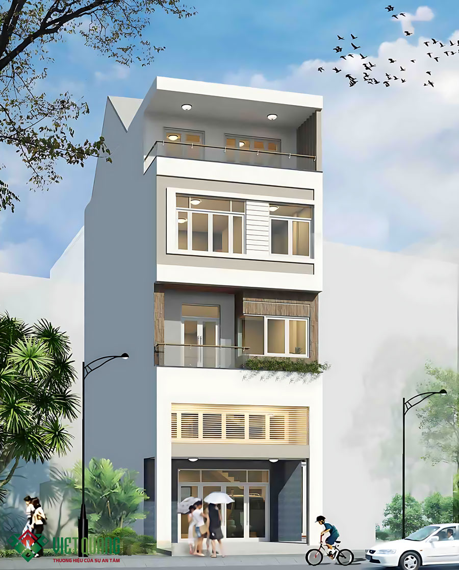 Thiết kế nhà phố 4 tầng hiện đại 5x18m 