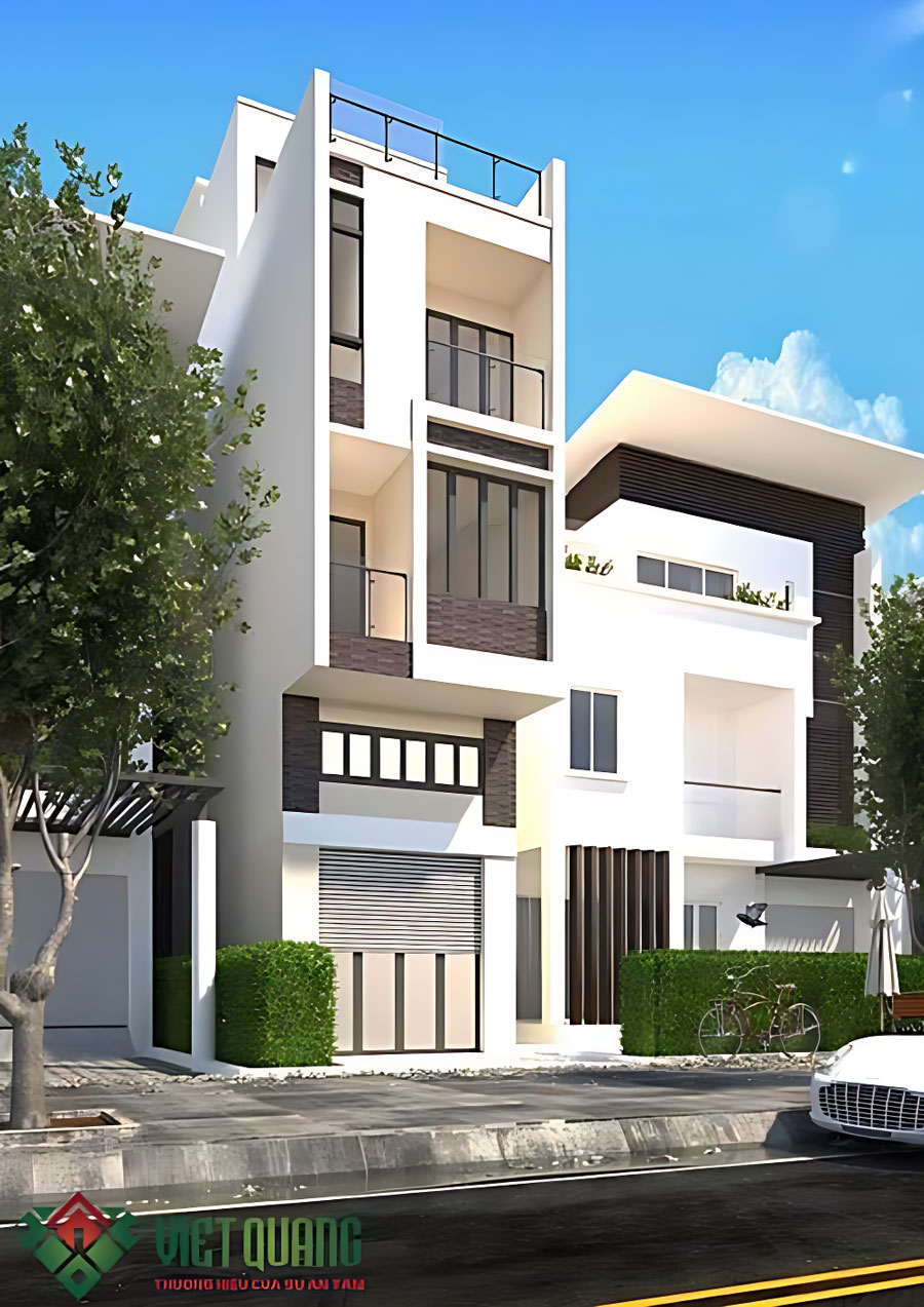 Mẫu thiết kế nhà phố 3 tầng 1 tum hiện đại 