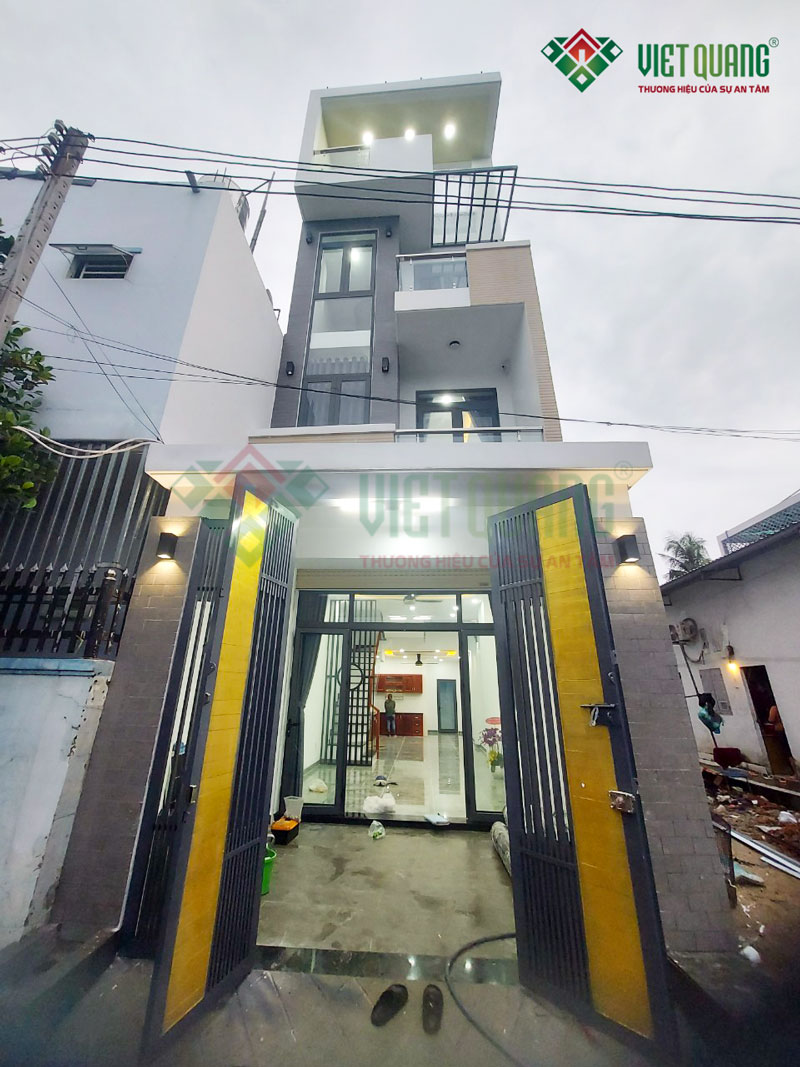 Thi công xây nhà trọn gói 4 tầng 4.2x16m của chị Ngọc tại Bình Dương