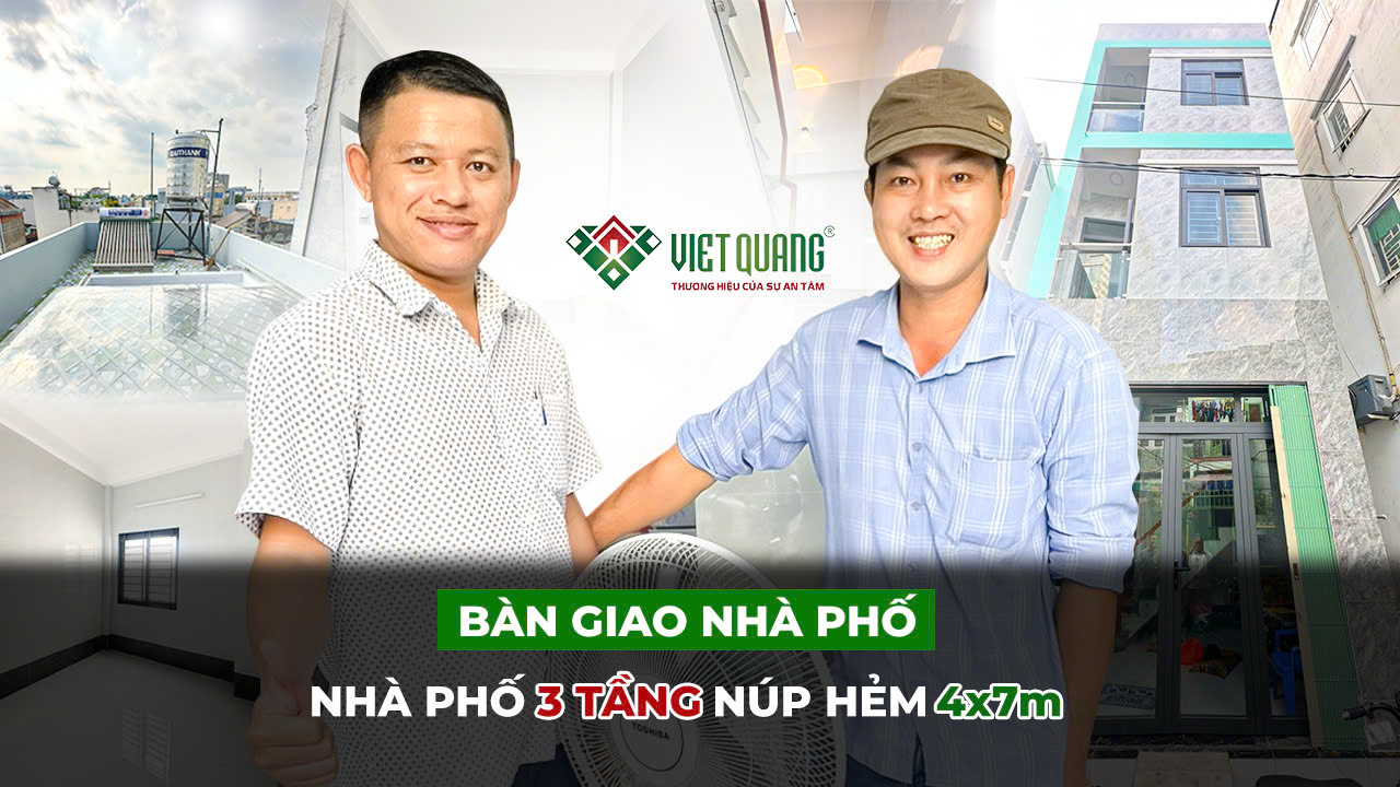 Bàn giao nhà phố 3 tầng trong hẻm nhỏ