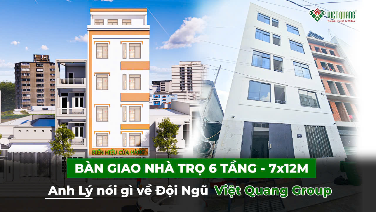 Bàn giao nhà phố 6 tầng 7x12m kinh doanh phòng trọ