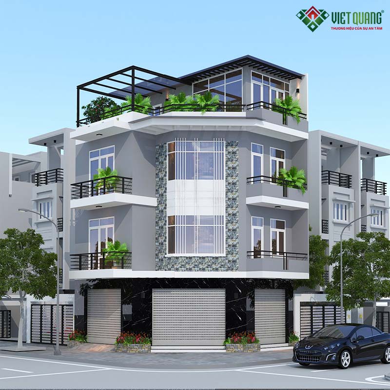 Xu hướng thiết kế nhà phố 4 tầng 2 mặt tiền hiện đại – Lựa chọn tối ưu cho vị trí đắc địa 