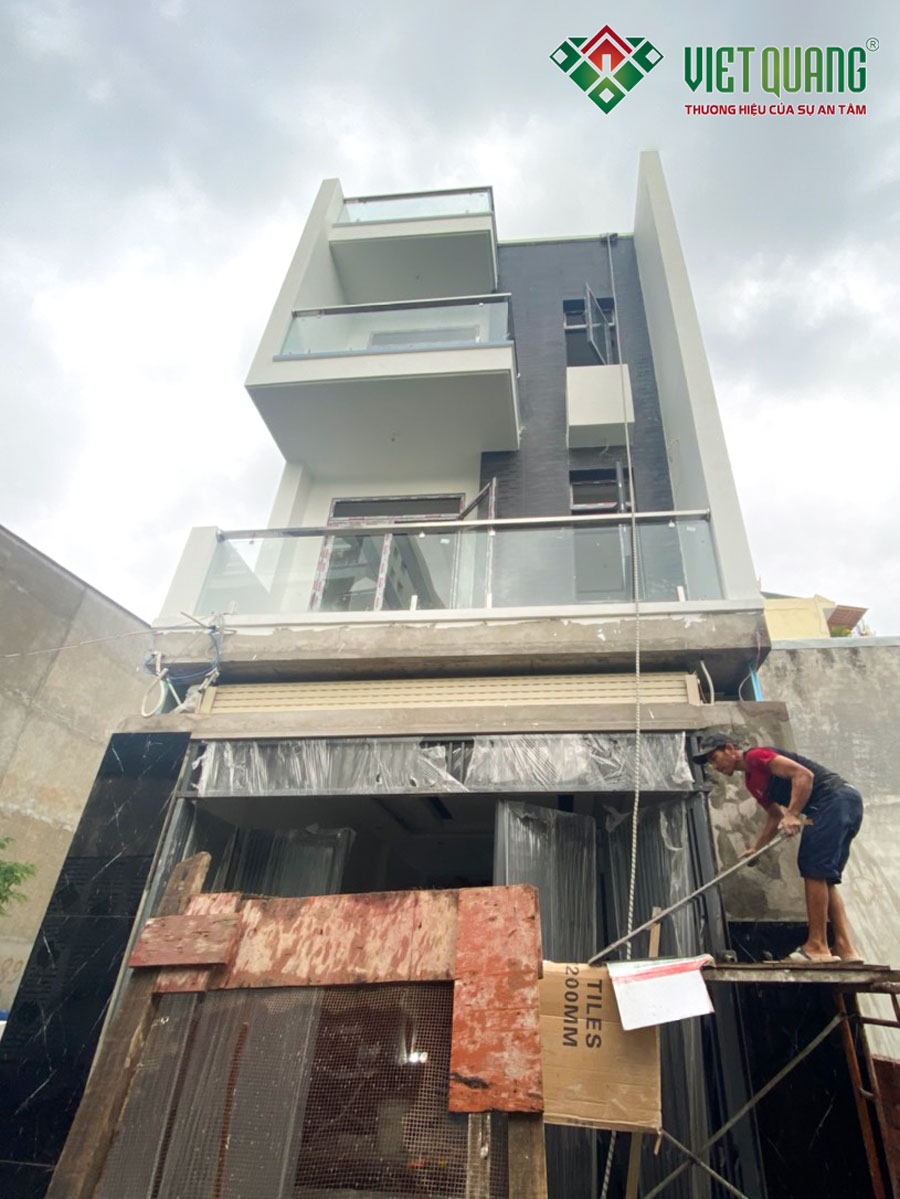 Thi công xây dựng trọn gói nhà phố 4 tầng 4.7mx14m của chị Ngọc tại Thủ Đức