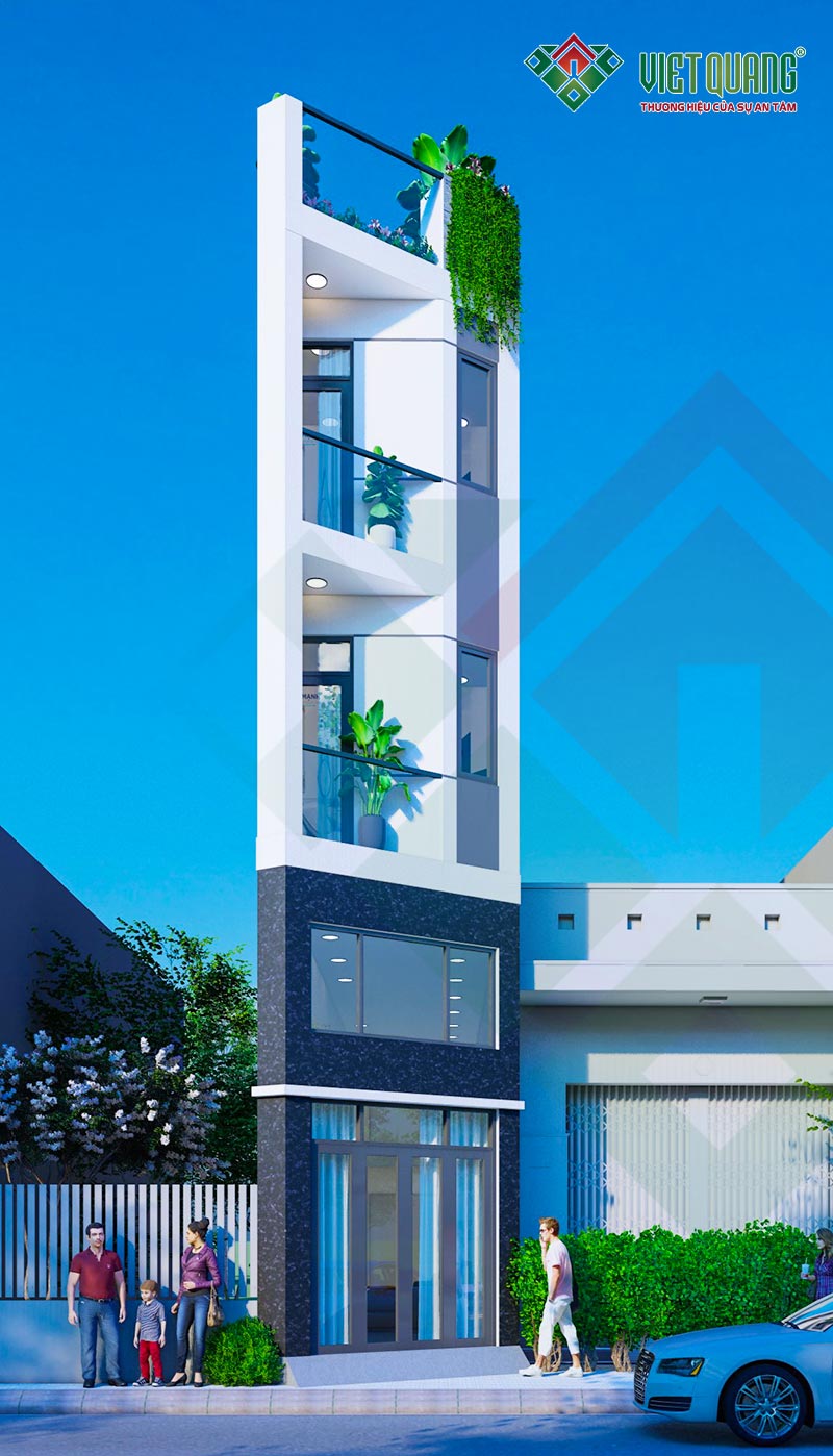 Mẫu Nhà Phố 1 Trệt 1 Lửng 2 Lầu Tum Sân Thượng – Giải Pháp Tối Ưu Cho Diện Tích Nhỏ Tại Quận Phú Nhuận 