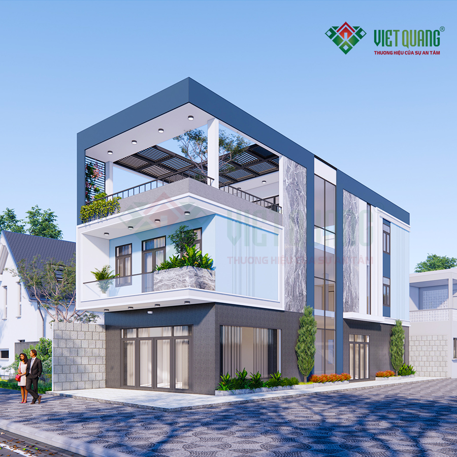 Mẫu Nhà Phố 3 Tầng Hai Mặt Tiền Hiện Đại 7x20m 