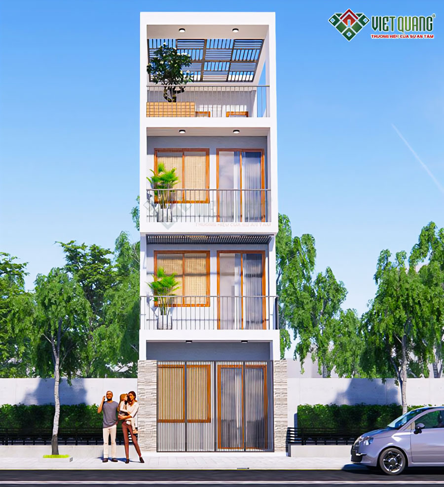 Mẫu nhà phố 4 tầng hiện đại – Biểu tượng của sự tinh tế và tiện nghi giữa lòng phố thị 