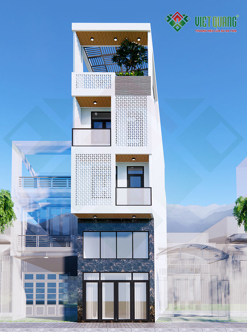 Mẫu Nhà Phố 4 Tầng Hiện Đại 4x23m Tại Quận 7 