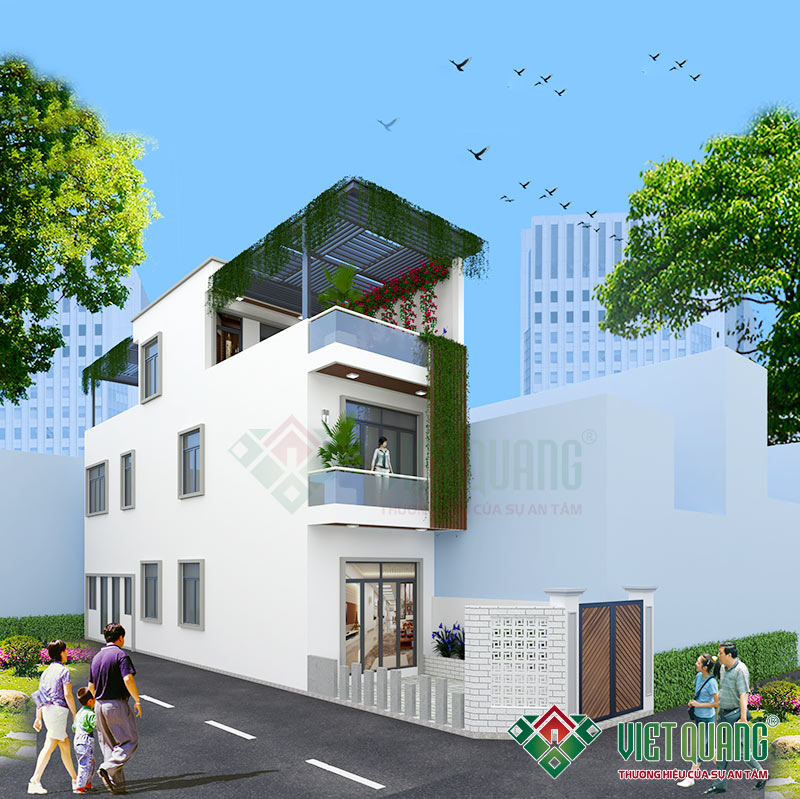 Mẫu Nhà Phố 3 Tầng Hiện Đại Hai Mặt Tiền 4x16m nhà anh Dũng Tại Quận Gò Vấp 