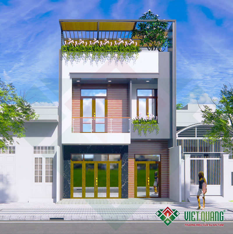 Mẫu Nhà Phố Hiện Đại 2 Tầng 1 Sân Thượng Của Chị Thúy Tại Quận 9 