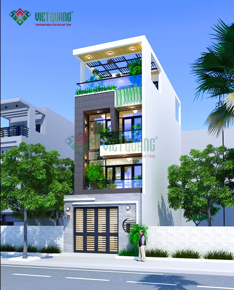 Mẫu Nhà Phố 4 Tầng Hiện Đại – Không Gian Sống Đáng Mơ Ước Cho Gia Đình Việt 