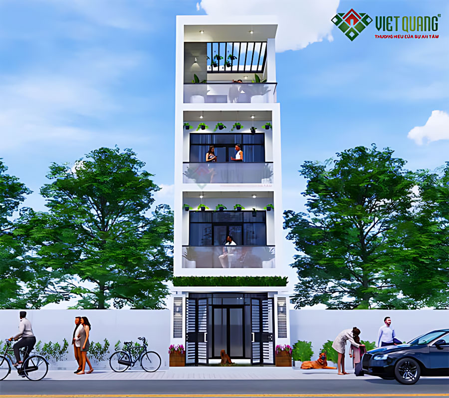 Mẫu nhà phố 4 tầng hiện đại tại Bình Thạnh – Giải pháp sống tối ưu trong không gian đô thị 