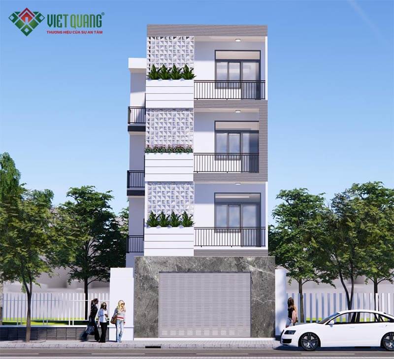 Mẫu nhà phố 4 tầng hiện đại tại Gò Vấp – Giải pháp sống tiện nghi kết hợp đầu tư bền vững 