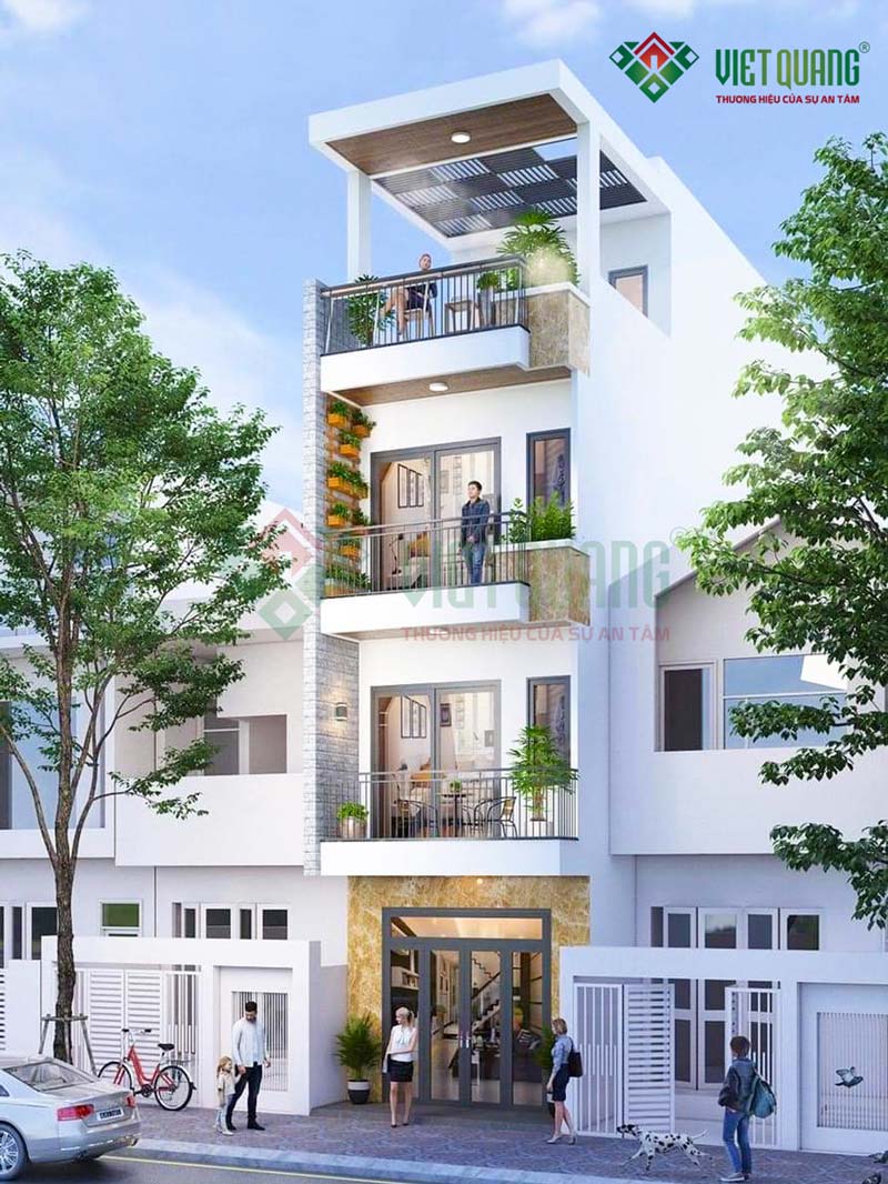Mẫu Nhà Phố 4 Tầng Hiện Đại – Nơi Gắn Kết Hạnh Phúc Gia Đình Việt 